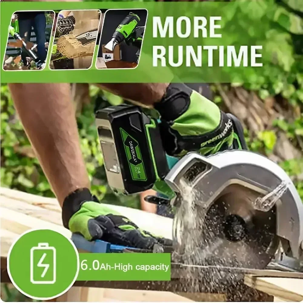 För greenworks 24v 6.0ah litiumbatteri greenworks batteri för greenworks 24v 48v verktyg  mo24 b 410 mo48 l 4211 ht24 b 210 21342