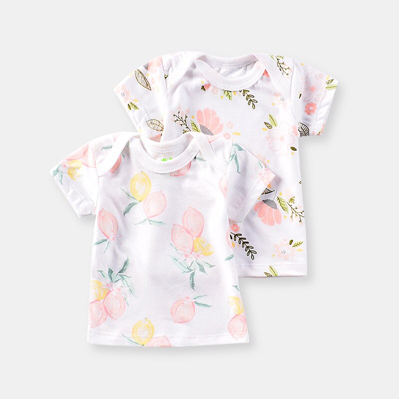 Baby Mädchen Druck Mantel Sommer Kurzen Ärmeln T-Shirt Dünne, Weiche Baumwolle Kleidung T