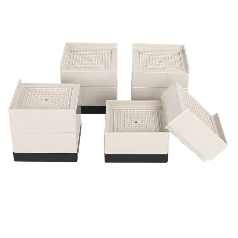 Pied de meuble réglable pour Table et chaise, extension de pieds, 4 pièces: Noir et blanc