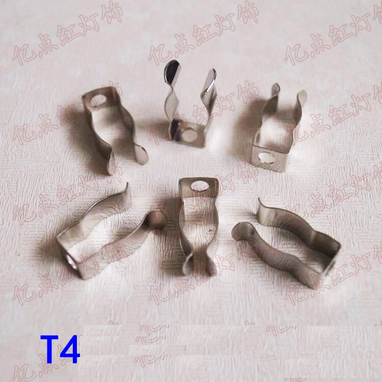 T4 T5 T8 Stainless steel material, Fluorescent Tube Clip Holders, Tube Holder LED Tube Lamp Bases Bracket U Clips Easy Install: T4 stainless steel