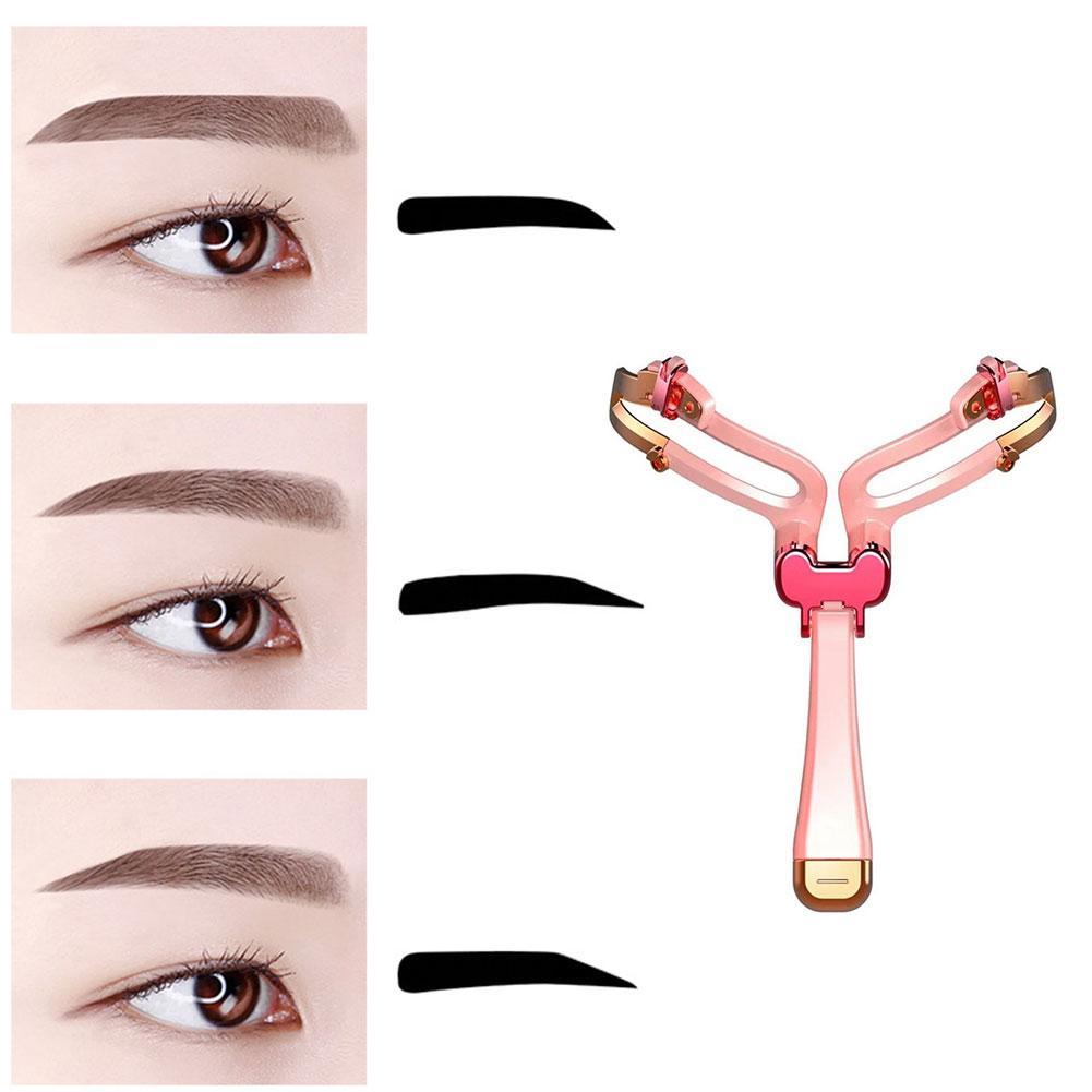3 in 1 Adjustable Eyebrow Shaper Makeup Eyebrow Shapes Stencil DIY Eyebrow Template Eyebrows Card Brow Makeup Model Makeup Tool