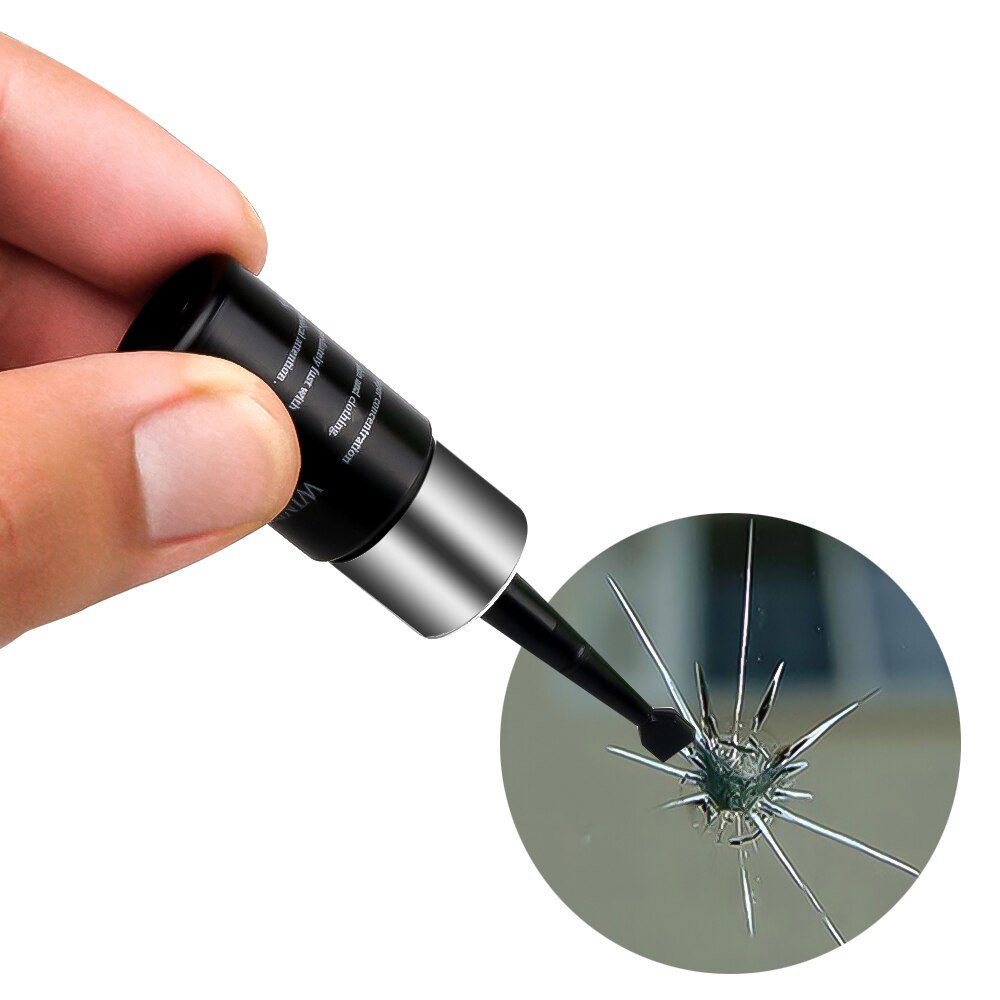 Forny bilrude glas forrude reparationsværktøj diy reparationssæt harpiks klinge klistermærke hærdning lim ingen ridser revne nem at bruge