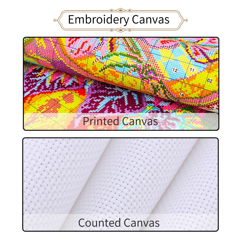 Rainbow Cat Counted Cross Stitch Patterns DMC Embroidery Kits 14CT 11CT Stamped Cross Stitch Kits Printed Fabric DIY Needlework