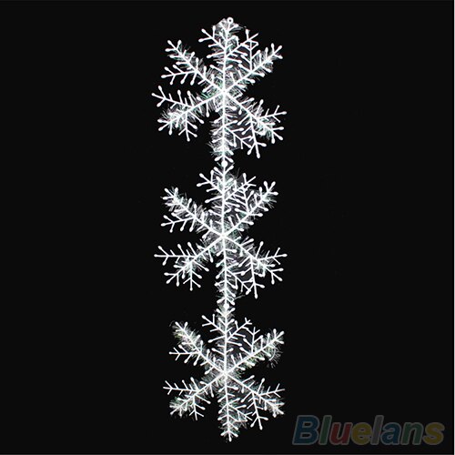 30 Pcs White Snowflake Artificial Christmas Festival Party Home Decor Ornaments