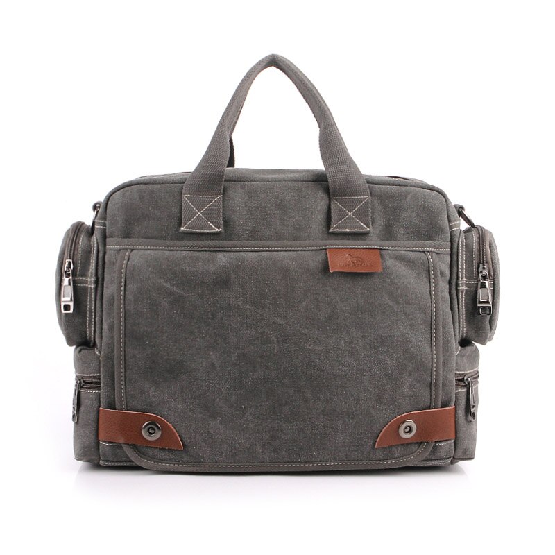 ! Bavi canvas bag, male casual shoulder bags, men messenger bag, canvas laptop briefcase: gray