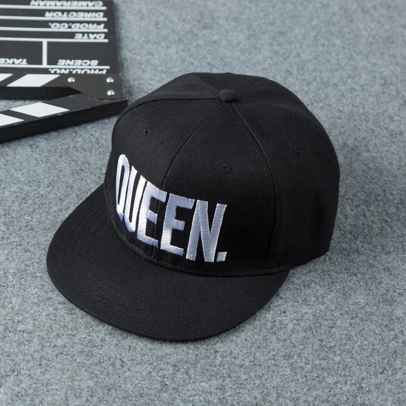 King queen herr baseballhatt för dam vårband king queen broderi par hip-hop platt keps