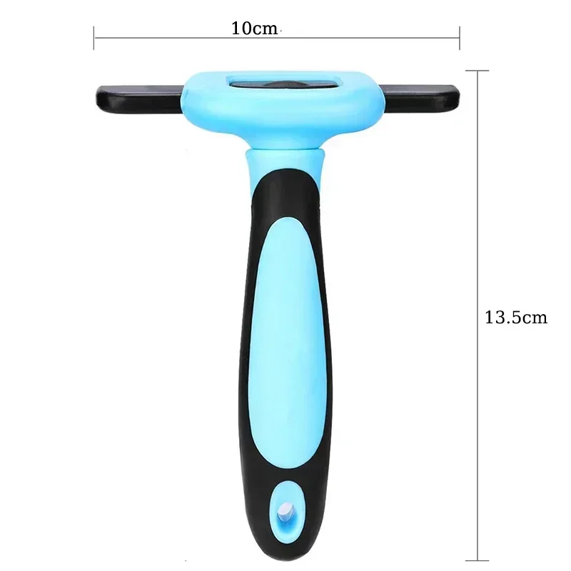 Peines para quitar el pelo de perros, cepillo para gatos, herramientas de aseo, accesorio para cortadora desmontable para mascotas, peines recortadores para mascotas, suministro de Furmins para perros y gatos: Negro