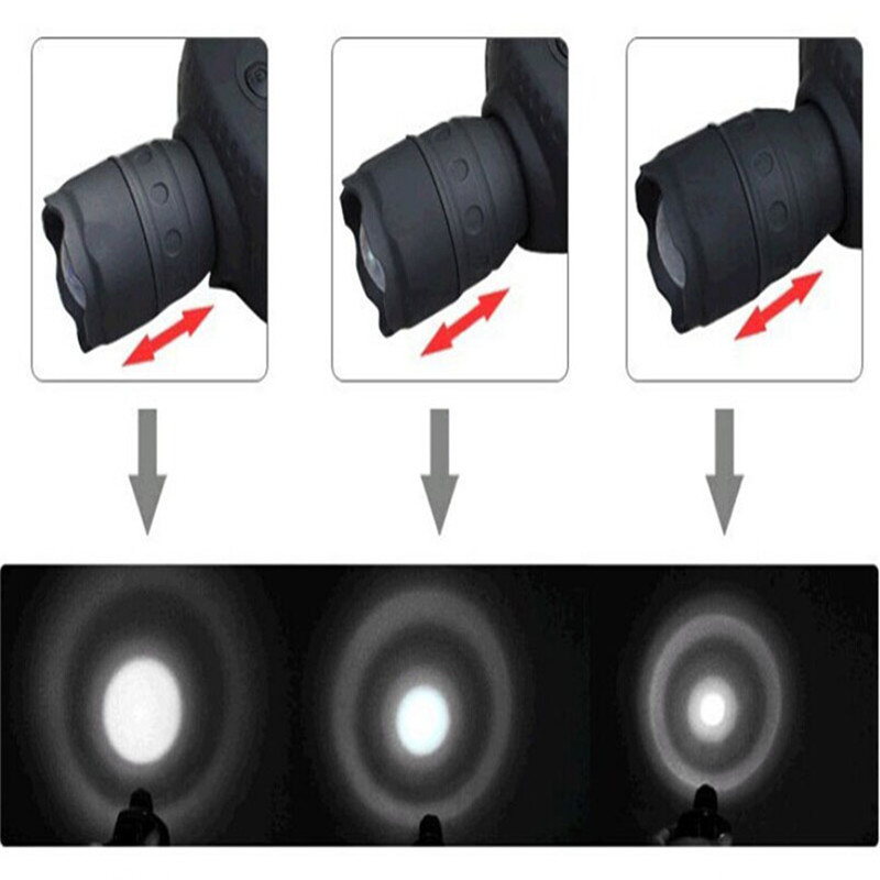 3-modus CREE Q5 1000Lumen LED Zoomable AAA Kopf Taschenlampe Licht Lampe