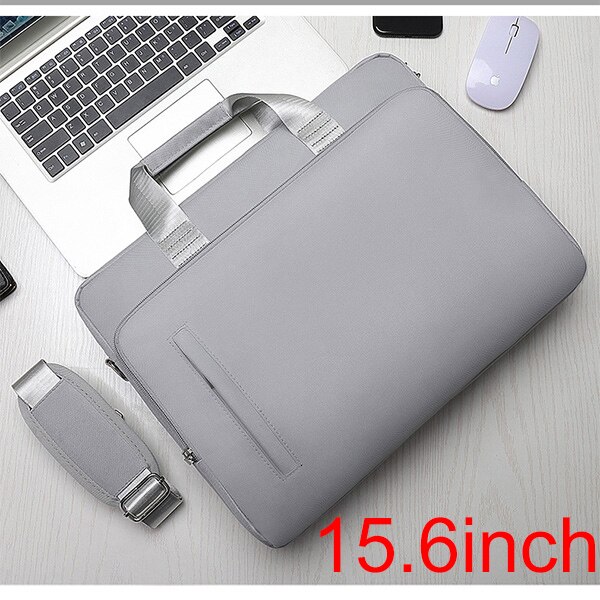 Laptop Briefcase Bag 14&15.6 inch Waterproof Notebook Handbag Business Shoulder Bag for Men and Women: 15.6GRAY