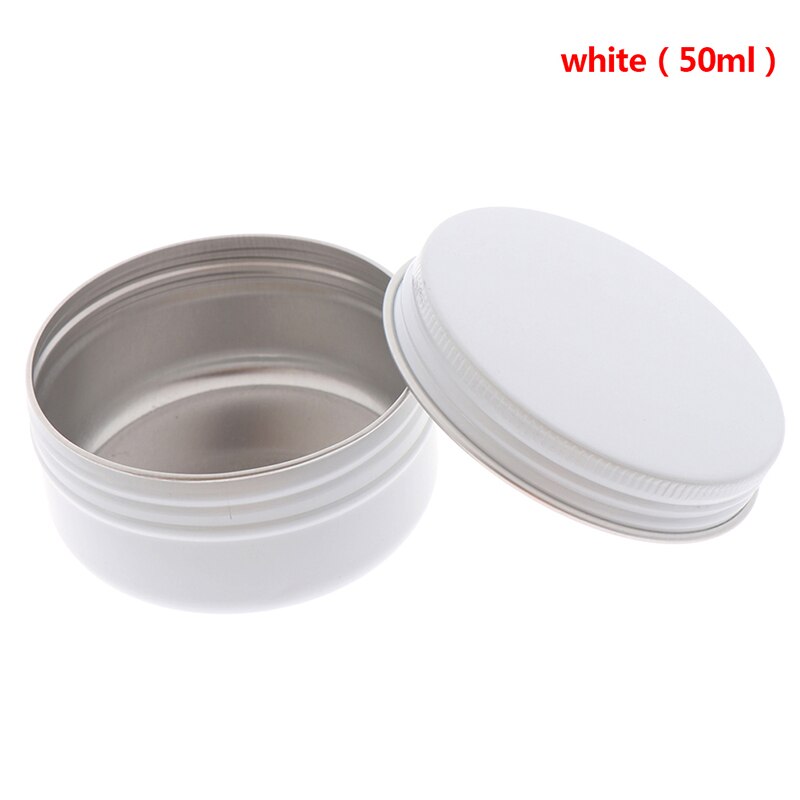 Mini caja de hojalata portátil para viaje, lata de té, embalaje de té, latas selladas, Trompeta de aluminio, té negro , pequeñas latas de té: Blanco
