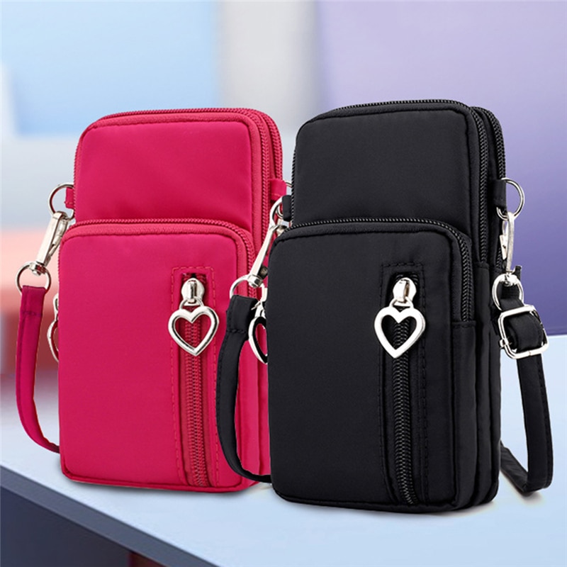 Woman Messenger Bag Mini Shoulder Bag Diagonal Multi-Function Mobile Phone Bag Outdoor Earphone Pouch Sports Bag