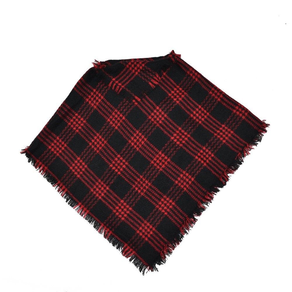 Baby Stuff Accessories Toddler Baby Girl Boy Winter Warm Plaid Wool Scarf Tippet Tassel Coat Shawl Outfit 3-5 Years Kid: Red Black Plaid