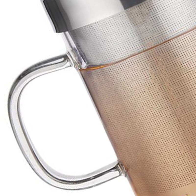 500ml resor värmebeständig glas te infuser mugg med rostfritt stål lock kaffekopp tumlar kök värmebeständig stor