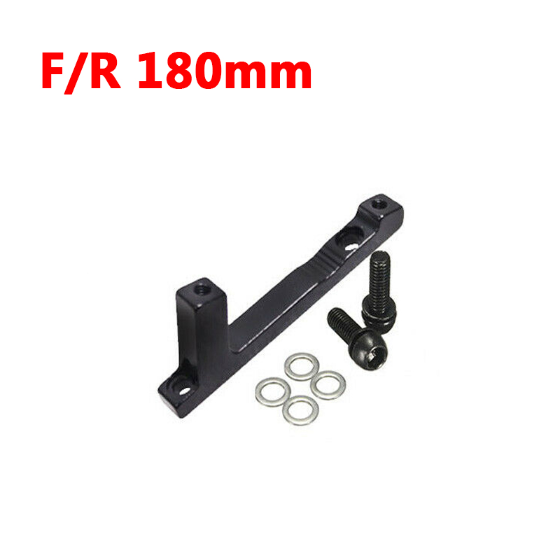 Freno de disco de aluminio para bicicleta de montaña, adaptador de Rotor de disco, pinza delantera y trasera de 180/203mm, PM-PM de accesorios de ciclismo: Black F-R180mm