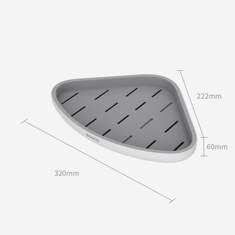 Ecoco Wall Mounted Bathroom Shelf Wall Free Punching Storage Shelves Shampoo Towel Rack Bathroom Accessories Kitchen Organizer
