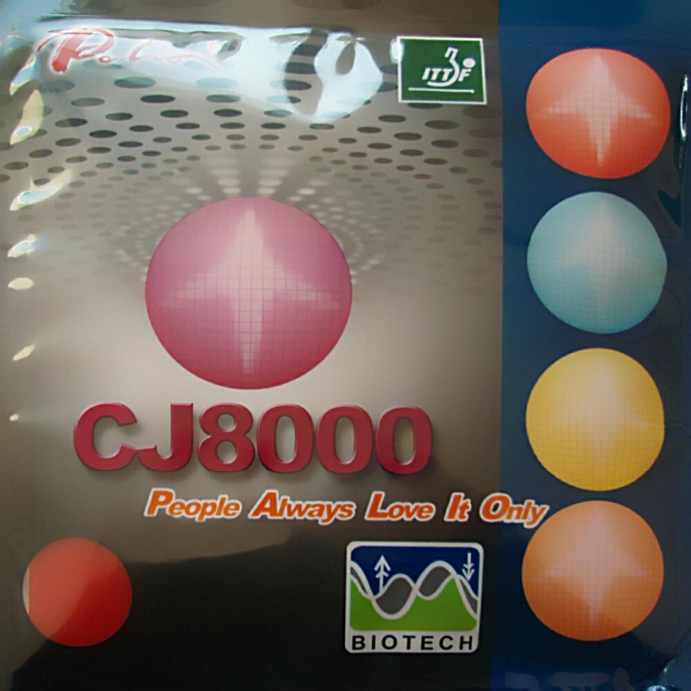 Palio cj8000 (biotech) espinhas de borracha para pingue-pongue, tênis de mesa com esponja (dureza: 36-38)