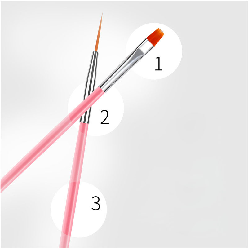 15 st nagelkonst akryl borste set målning pennkonst salong pensel akryl nagelborste nagellack borstar kit för manikyr verktyg