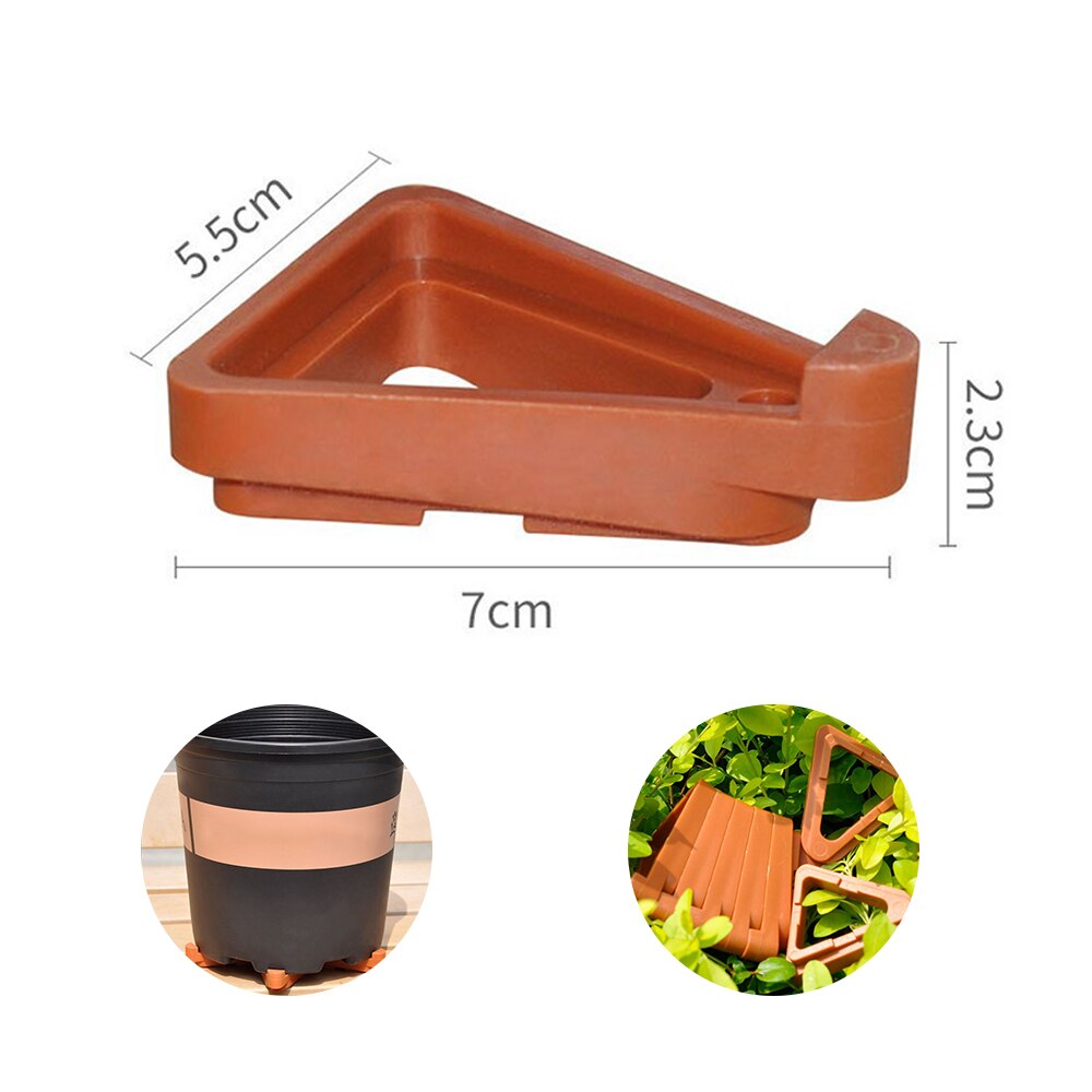 12 Stuks Plant Pot Voeten Stand Tuin Bloempotten Driehoek Onzichtbare Low Profile Bloempot Voeten Tuin Plant Pot Voeten riser Outdoor