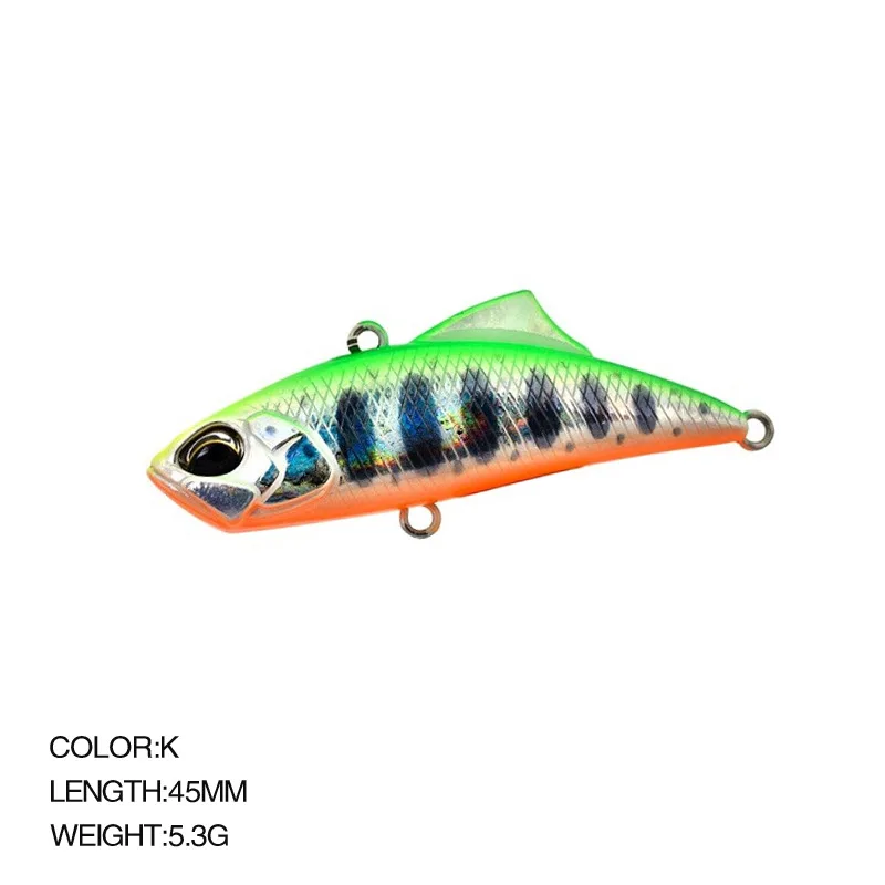 Señuelos de pesca VIB japoneses, punta de lanza, vibración RYUKI 45S, señuelo para verano e invierno, cebo Artificial, tropas, aparejos, accesorios para Lucio: Verde claro
