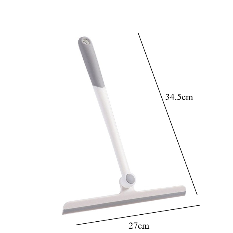 Shower Squeegee for Glass Door Wall Scraper Cleaner with Silicone Holder Bathroom Mirror Wiper Rubber Blade Water Remover Tool: Brown