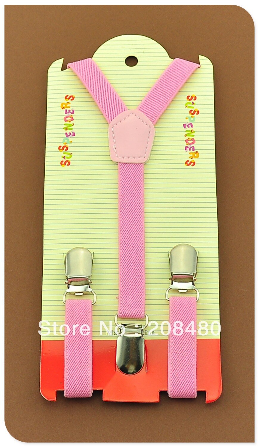 1.5 cmx 25 tommer "lyserøde" børnebælter børn / drenge / piger seler elastiske seler slanke seler & detailhandel