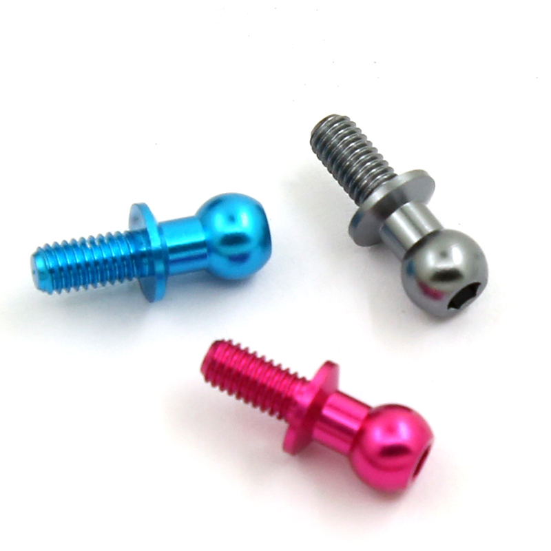 10 Uds M3 tornillos de cabeza de bola hexagonal de Metal para Tamiya TT01 TT02 Sakura D5 1/10 RC Drift Car repuestos universales