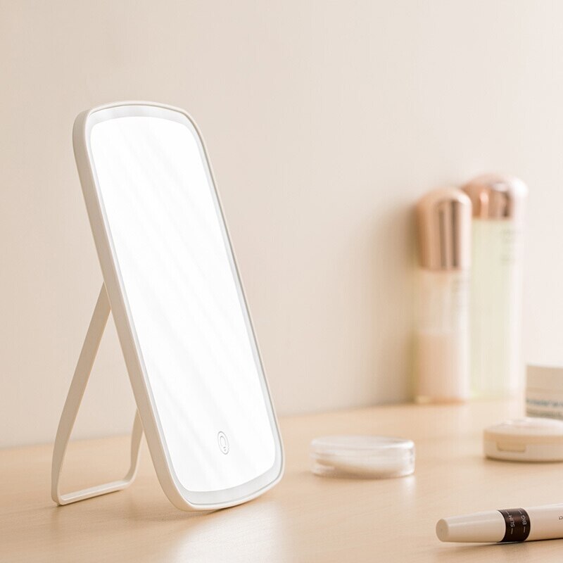 Led Light Mirror Jordan judy Intelligent Makeup Mirrors Portable Rechargeable Desktop Touch-Screen Mirror