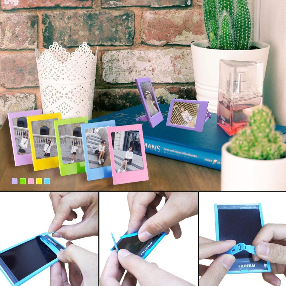 40 stk kamera tilbehørssett med pu tilfelle fotoramme album klistremerker stropp til fujifilm instax mini 11 umiddelbar kamera