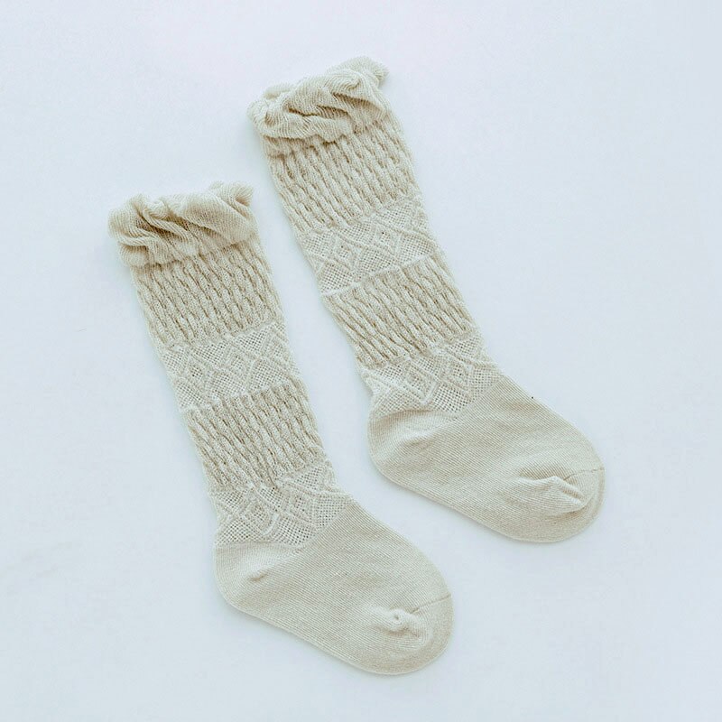 Summer Newborn Baby Socks Breathable Mesh Baby Girl Boy Knee Long Socks Soft Infant Baby Knee High Socks Stocking Sokken: green