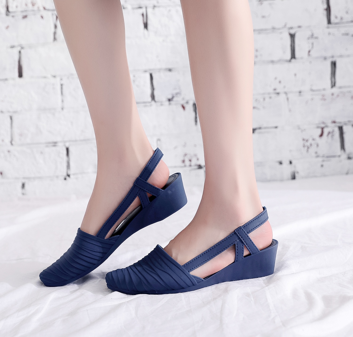 sandalias para mujer, zapatos de punta afilada, zapatos de gelatina, suela suave, Sandalias de tacón bajo, zapatos casuales al aire libre para la playa de calle diaria, Rosa