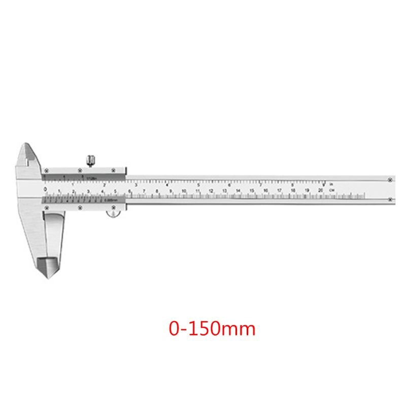 Vernier Caliper 150mm/200mm Gauge Ruler Carbon Steel Micrometer Measurement: 150mm