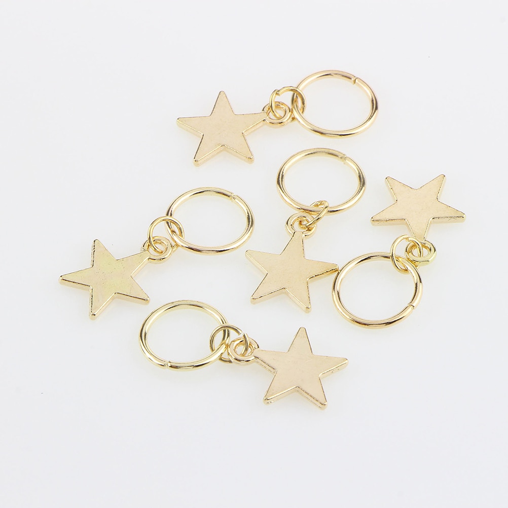 50 szt. Pasmo włosów pierścionki z biżuterią łatwe w użyciu polerowane, wytrzymałe pierścienie z wieloma plecionkami zawieszki robić włosów akcesoria robić włosów