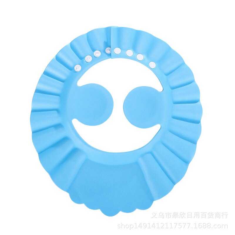 1pc bébé shampooing bonnet de douche pour laver les cheveux doux et mousse réglable bain bain bonnet de protection chapeau bébé coupe de cheveux bonnet de douche: C BLUE