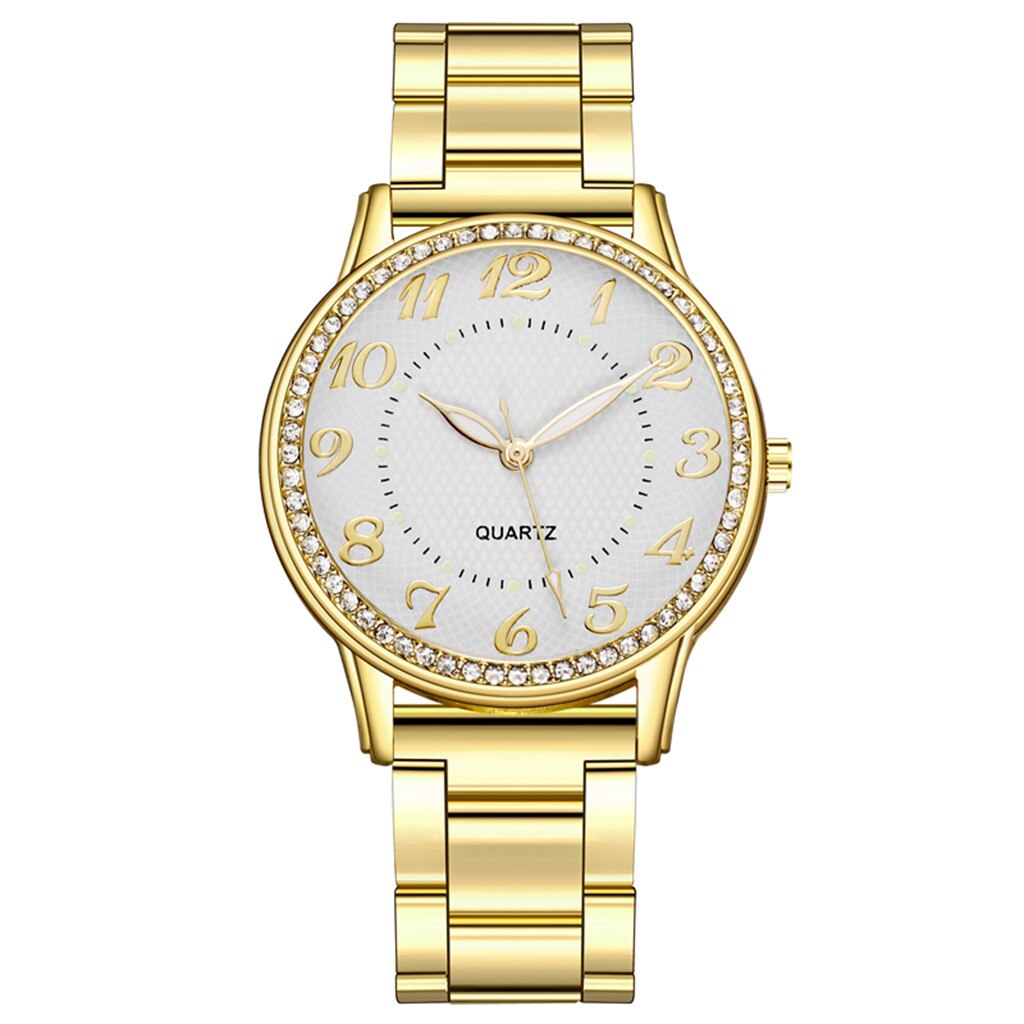 Quartz Watch Women Stainless Steel Dial Casual Bracele Watch Casual Ladies Quartz Wrist Watch Shopping d7: A
