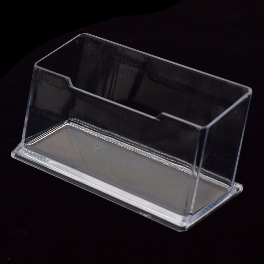 1 Pcs Clear Desk Plank Opbergbox Display Stand Acryl Plastic Transparante Desktop Visitekaarthouder Een Laag