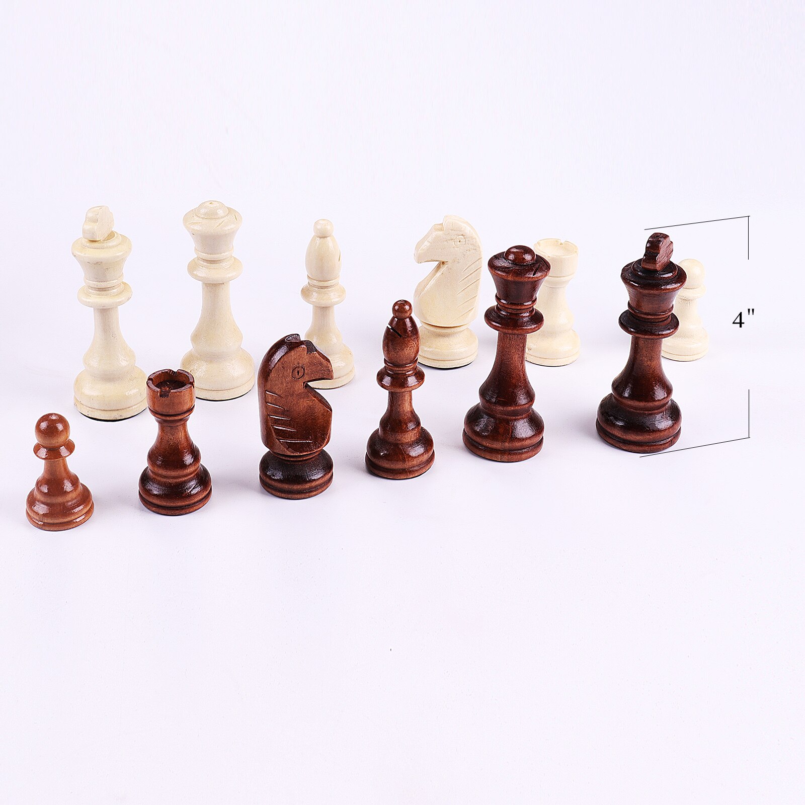 Weighted Wood Chess Pieces, 10CM King, Pieces Only, No Board