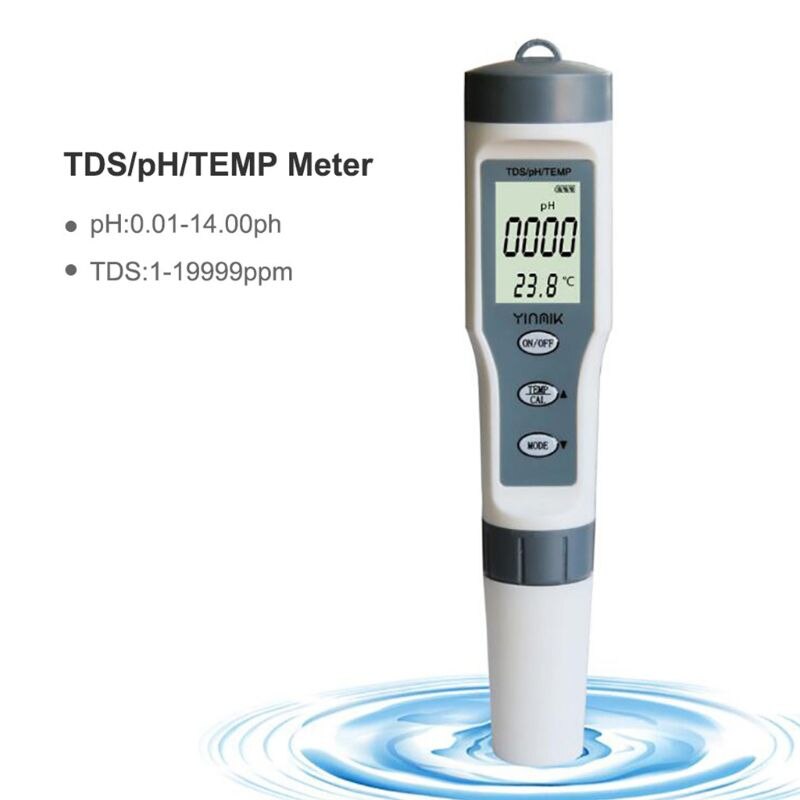 EZ9901 Digitale Tds Meter 3 In 1 Tds/Ph/Temp Tester Pen Handheld Water Quality Tester Water Zuiverheid test Tool 0.01-14 Ph