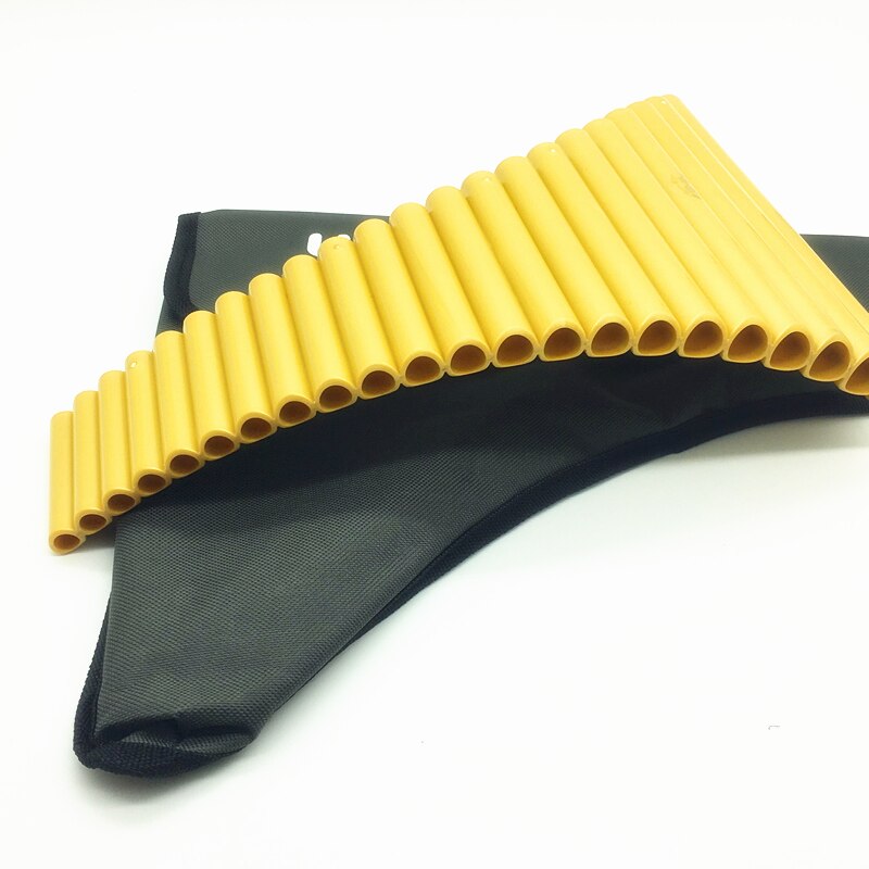 22 rohr ABS kunststoff Panflöte G Schlüssel Panflute Rechts/Verknüpfungen Handgemachte bläser Musical Instrumente goldene farbe Pfanne flöte mit tasche