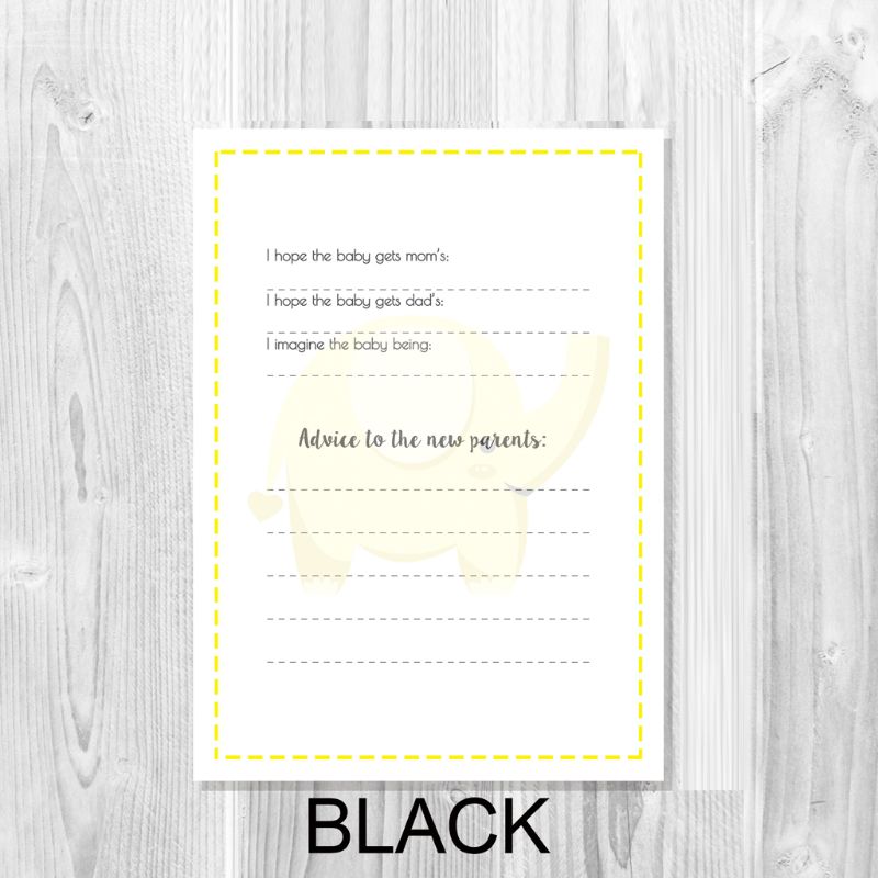 10 Pack Baby Shower Prediction Advice Cards - Baby Shower Games Gender Neutral