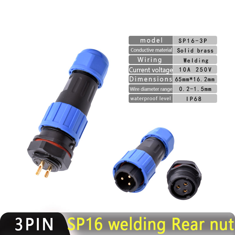 IP68 Waterproof Connector Male Plug and Female Socket 2/3/4/5/7/9pin Panel Mounting Wire Connector Aviation Plug Welding Wiring: Orange
