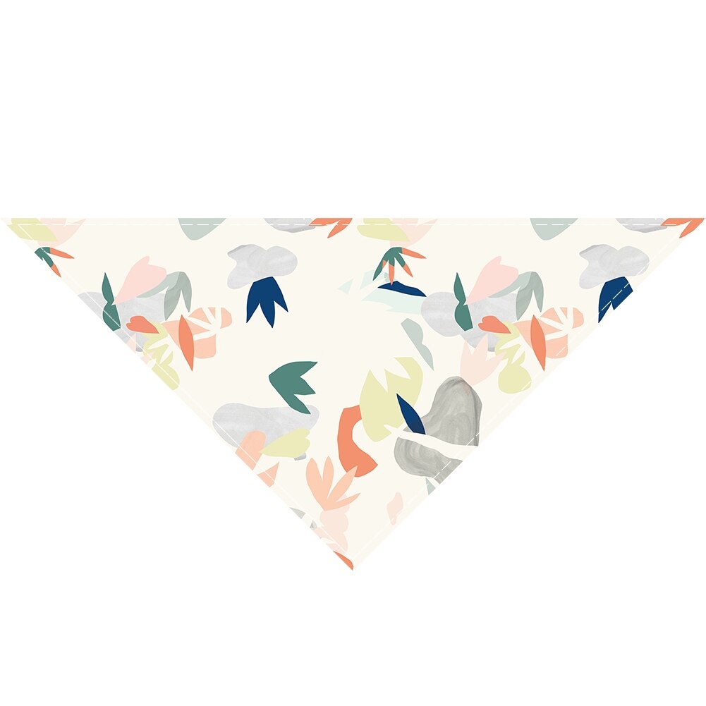 Adjustable Pet Dog Bandana Collar Neckerchief Pattern Little daisy Triangle Neck Scarf Saliva Towel Accessories: 3 / M