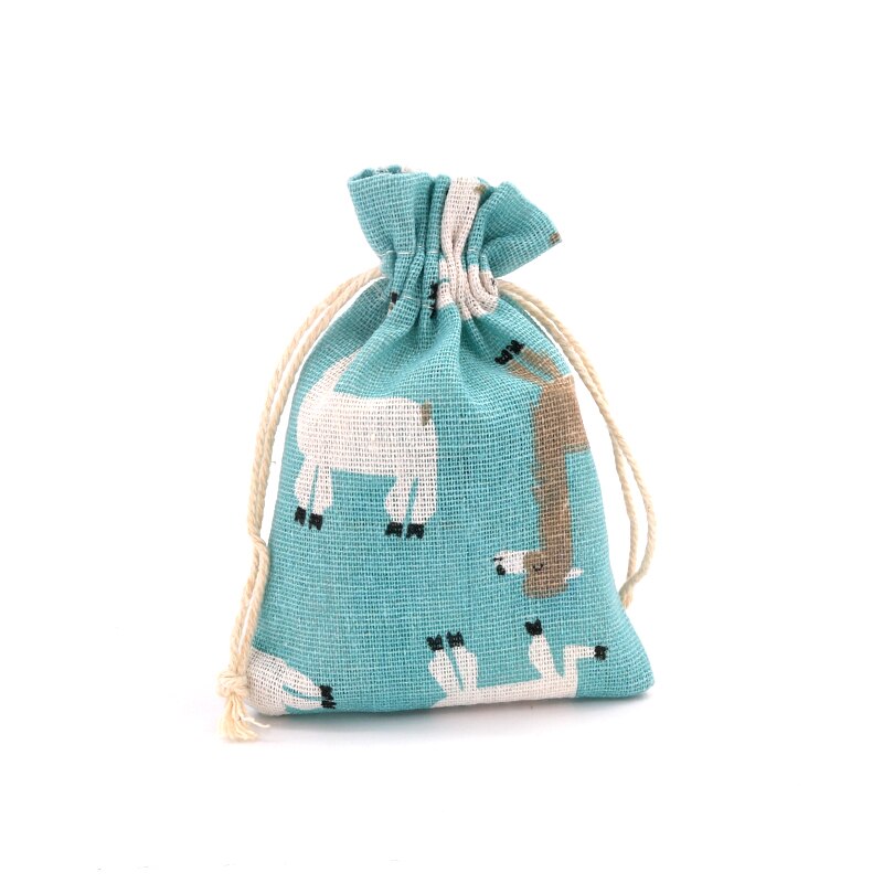 5 sztuk/partia kolorowe wzory pościel torby bawełniane 10x14cm Wedding Favor cukierki bransoletka biżuteria torby do pakowania muślinu torba na prezent woreczki: A13