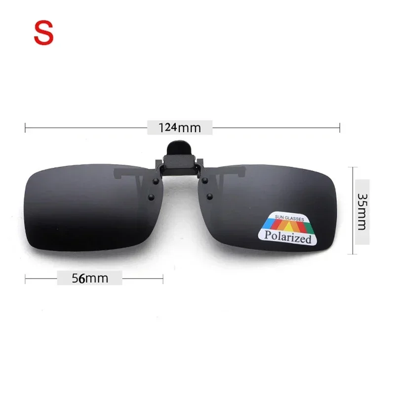 4 Color Grey Lenses Polarized Sunglasses Clip On Flip Up UV 380 Driving Fishing Night Vision Glasses Clips
