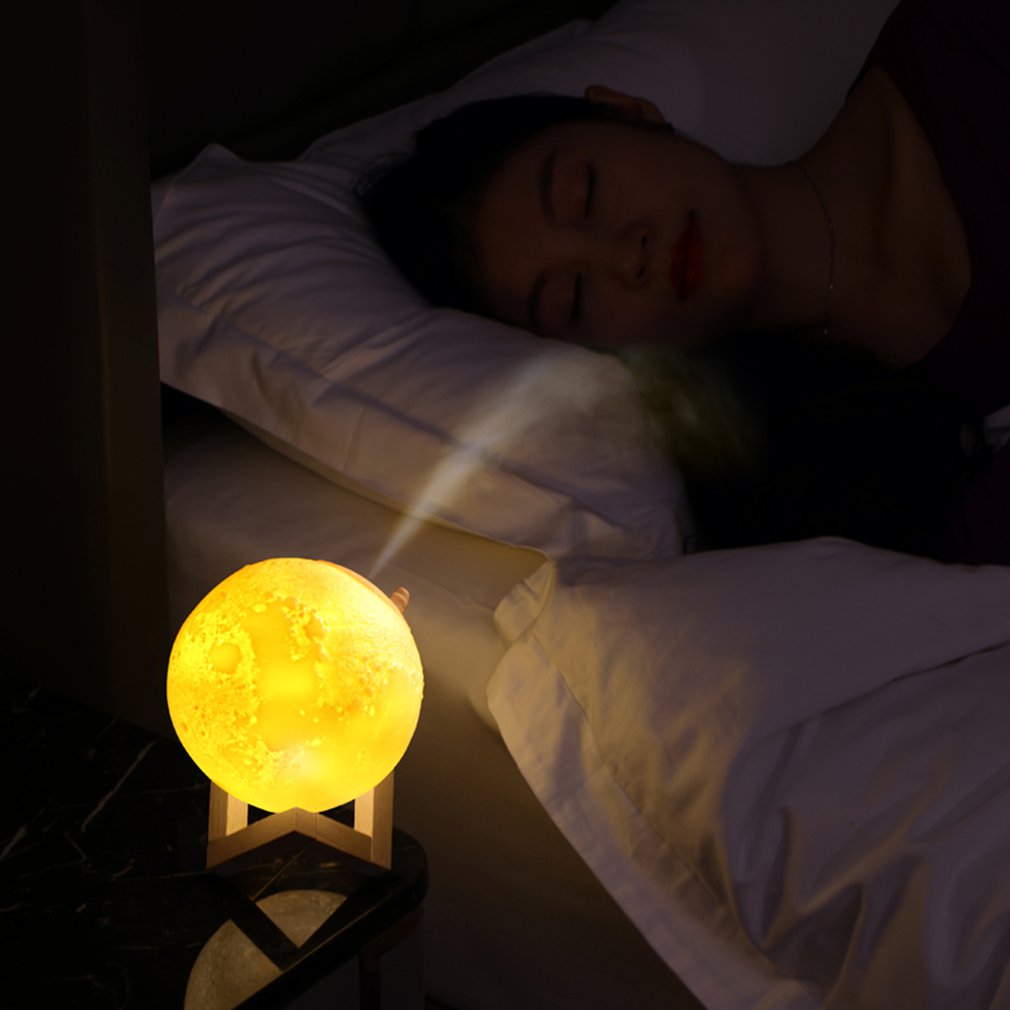 880ML 3D Moon Lamp Light Humidifier Diffuser Aroma Essential Ultrasonic Humidifier Night Cool Mist Purifier Car home