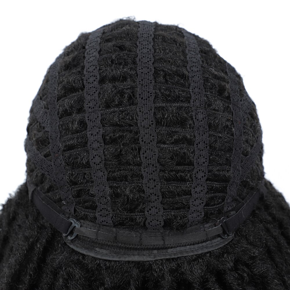 Dreadlock Wig Braided Twist Black Brown red High Temperature Fiber Short Crochet Locs Synthetic Hair Wigs for Black Women Wig