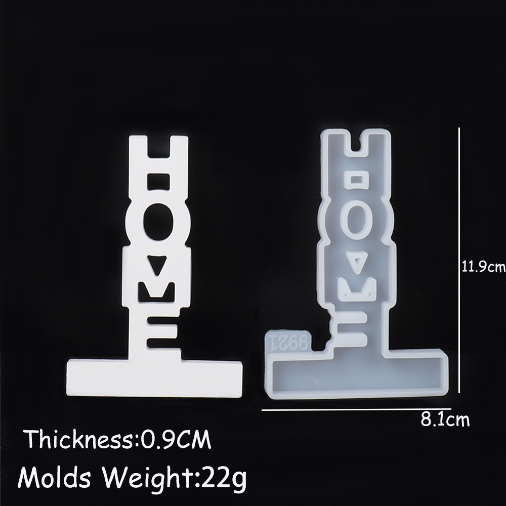 Molde de silicona con letras del alfabeto 3D para decoración del hogar, candelabro de yeso, cemento, bricolaje, resina epoxi, artesanía,: Gris claro