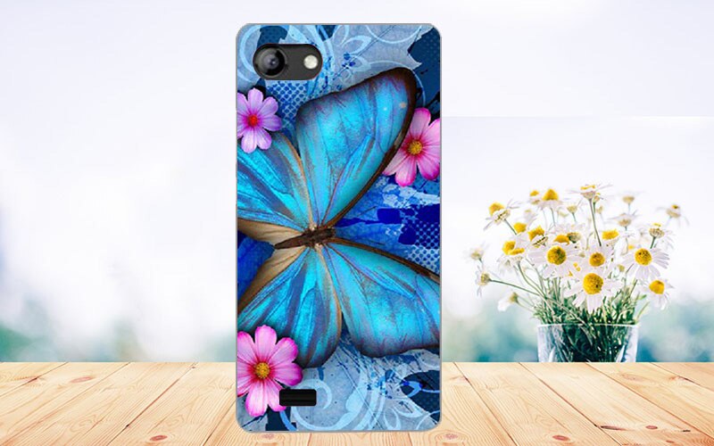 Voor vertex impress gelukskoffer bedrukt met bloemen tijger uil eiffeltoren hoesje voor vertex impress geluk zacht tpu hoesje achterkant