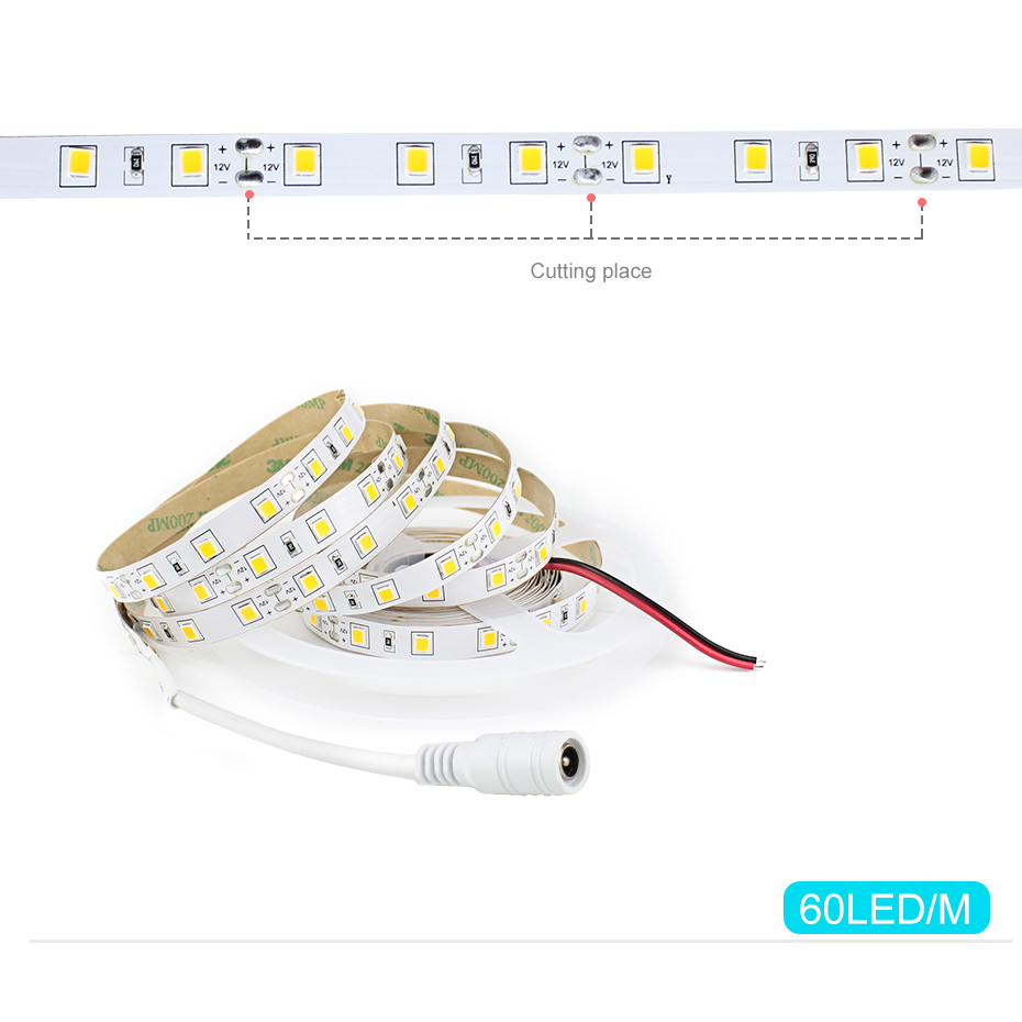 Dimbare Touch Schakelaar 4040 SMD LED Strip 12V 5M 110V 220V LED Flexibele Licht Diode Tape LED Lint Onder Kast Keuken Licht