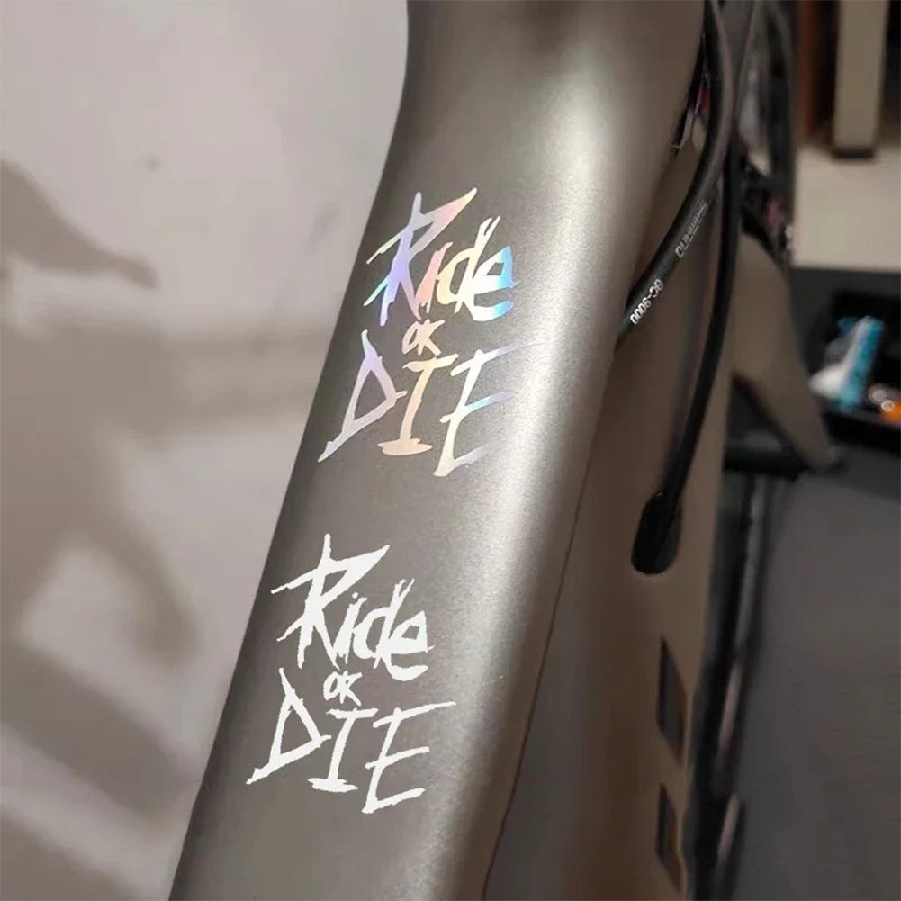 Autocollant réfléchissant pour vélo Ride Or Die, 1 pièce, autocollants pour cadre de moto, Tube supérieur, accessoires décoratifs pour vélo