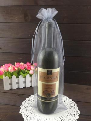 50 Stuks 15X37Cm Goud Koord Organza Wijn Zak Voor Wedding Party Xmas Champagne Fles Houder Zakjes: 04